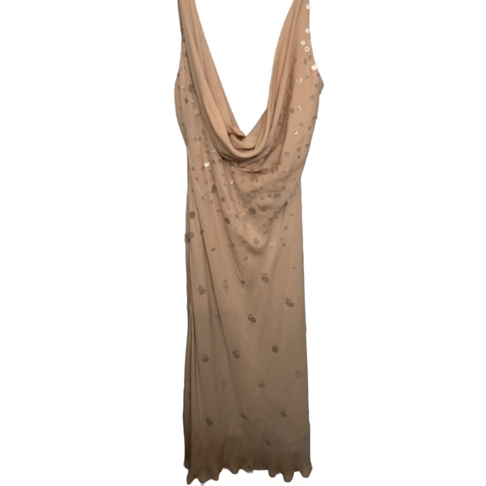 Hugo Buscati size 12 Nude with opalescent sequins gorgeous & perfect $ is FIRM